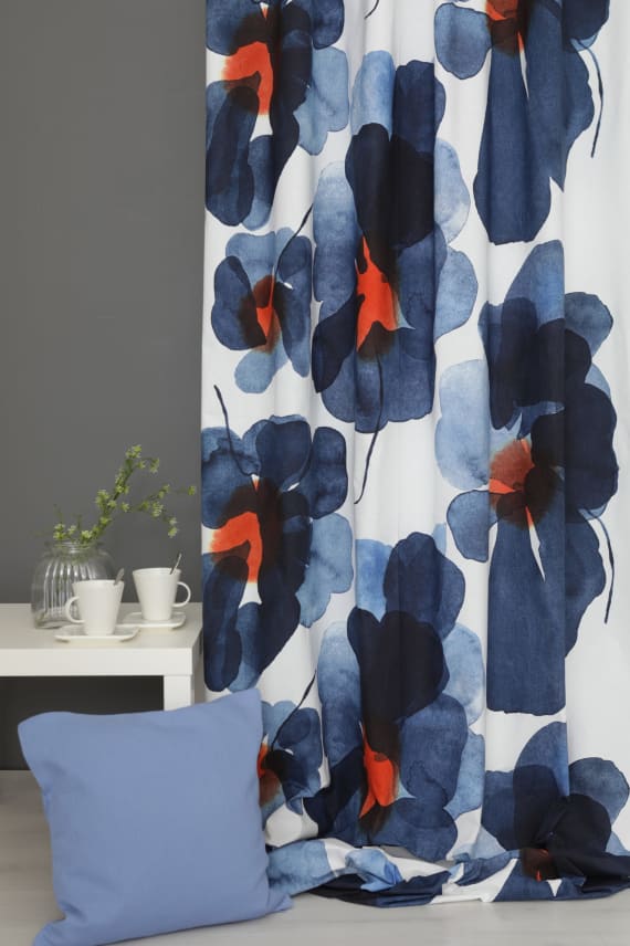 VALSSI -puuvillakangas sininen